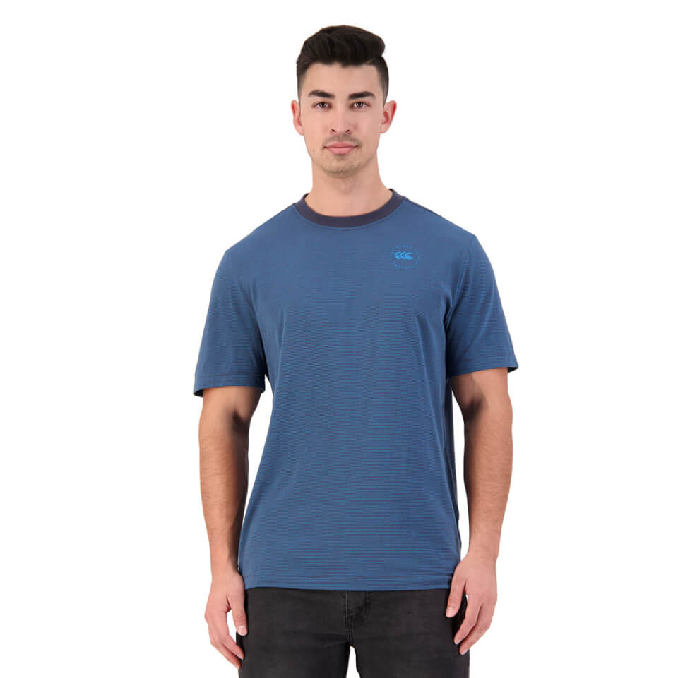 Men's Fundamentals Micro Stripe Short Sleeve T-Shirt in Blue