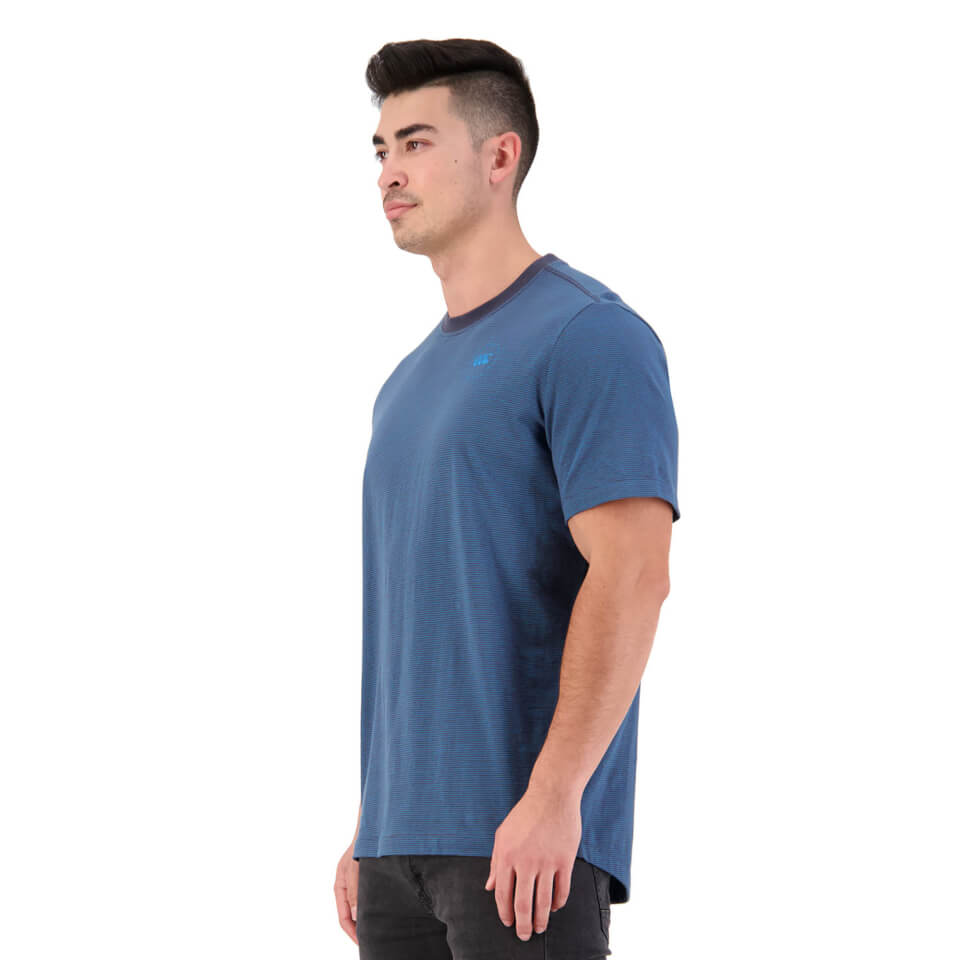 Men's Fundamentals Micro Stripe Short Sleeve T-Shirt in Blue