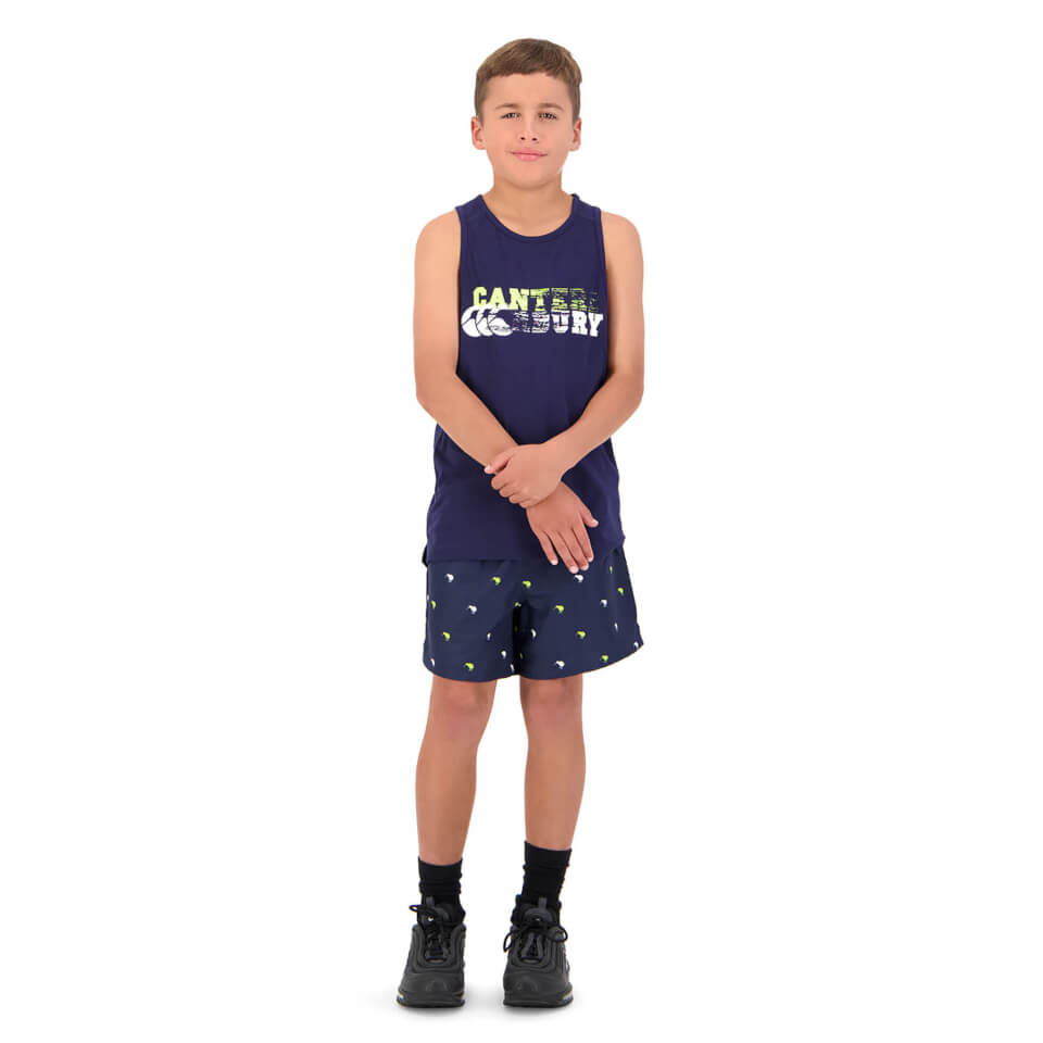 KIDS PRINTED TACTIC SHORT - BLUE