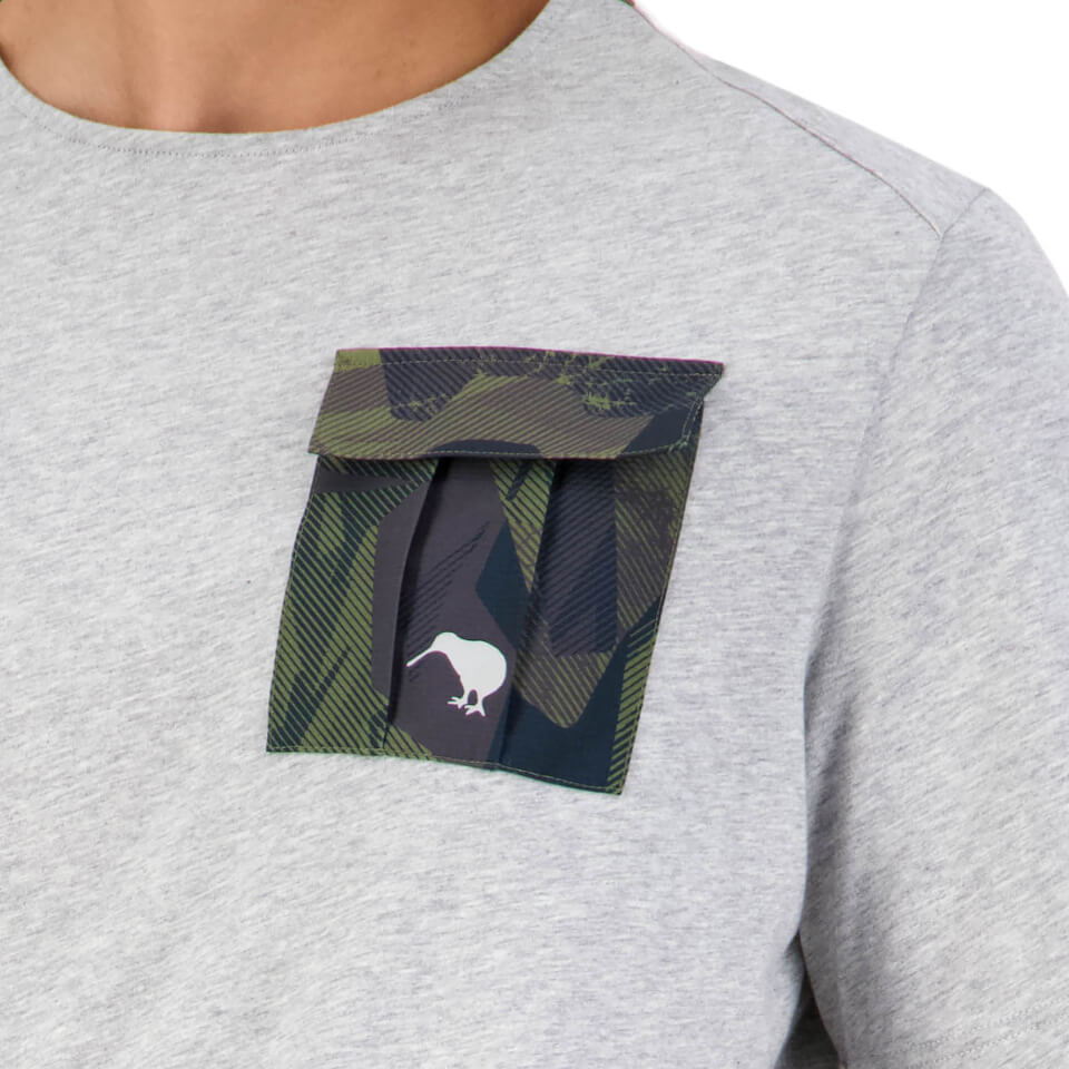 Mens Militia Short Sleeve T-Shirt in Grey