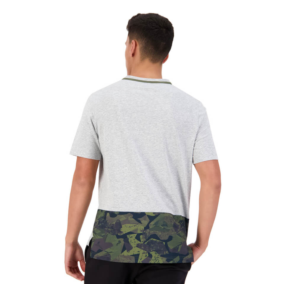 Mens Militia Short Sleeve T-Shirt in Grey