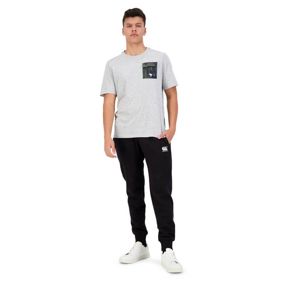 Mens Militia Short Sleeve T-Shirt in Grey