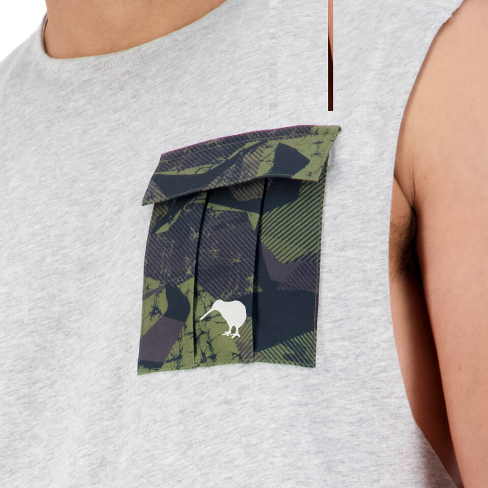 Men's Militia Singlet in Grey Marl