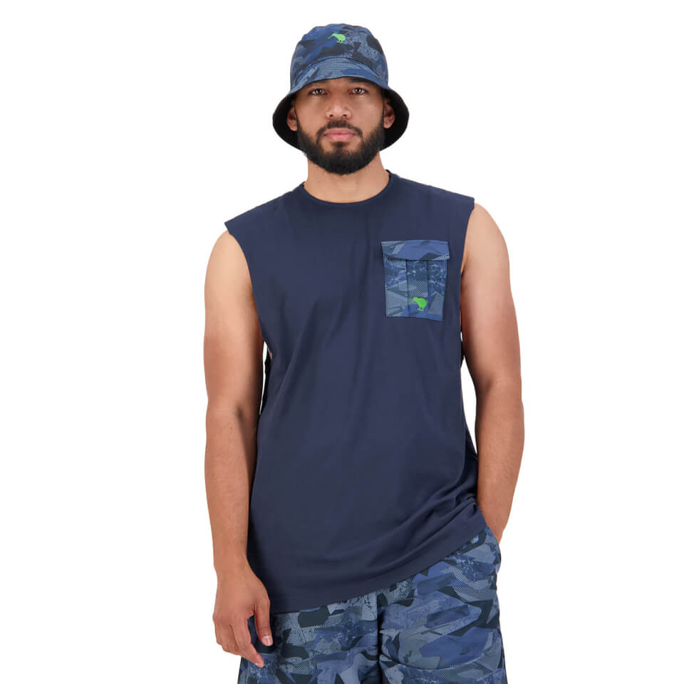 Mens Militia Singlet in Black