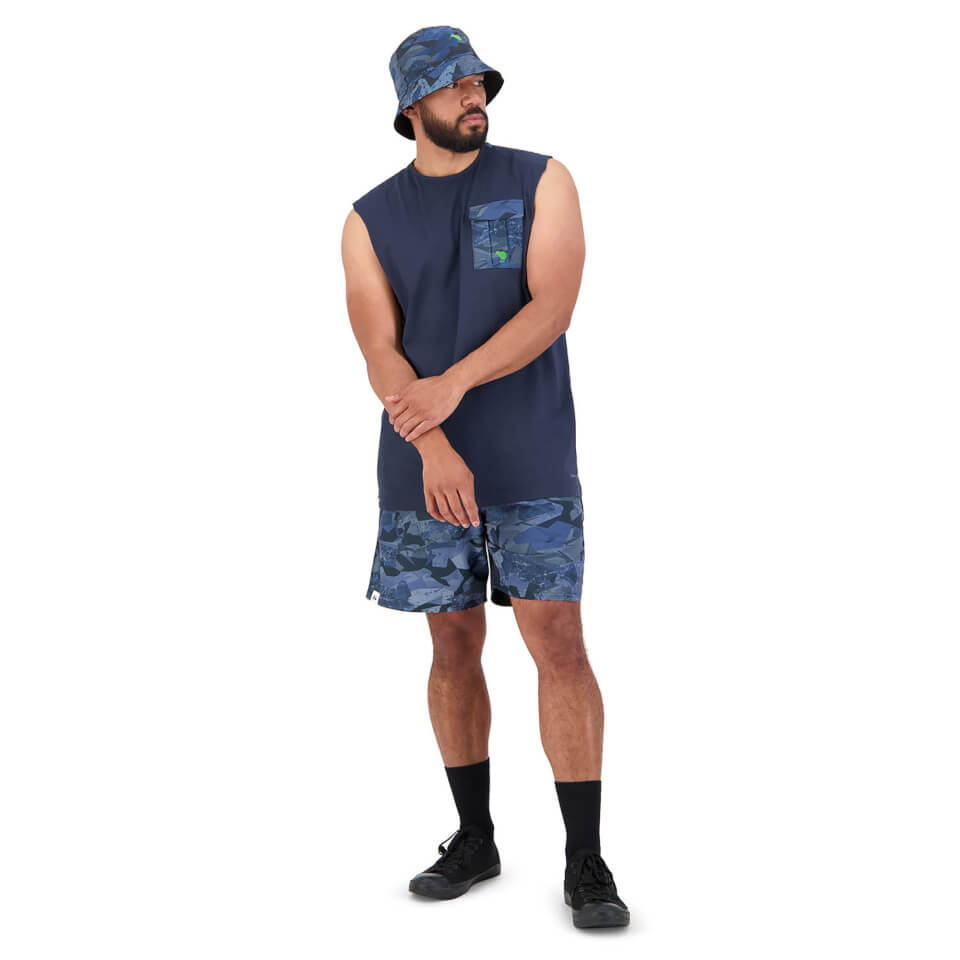 Mens Militia Singlet in Black