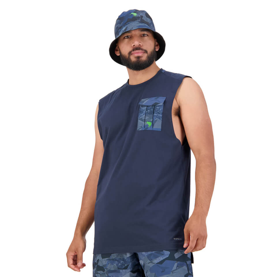 Mens Militia Singlet in Black