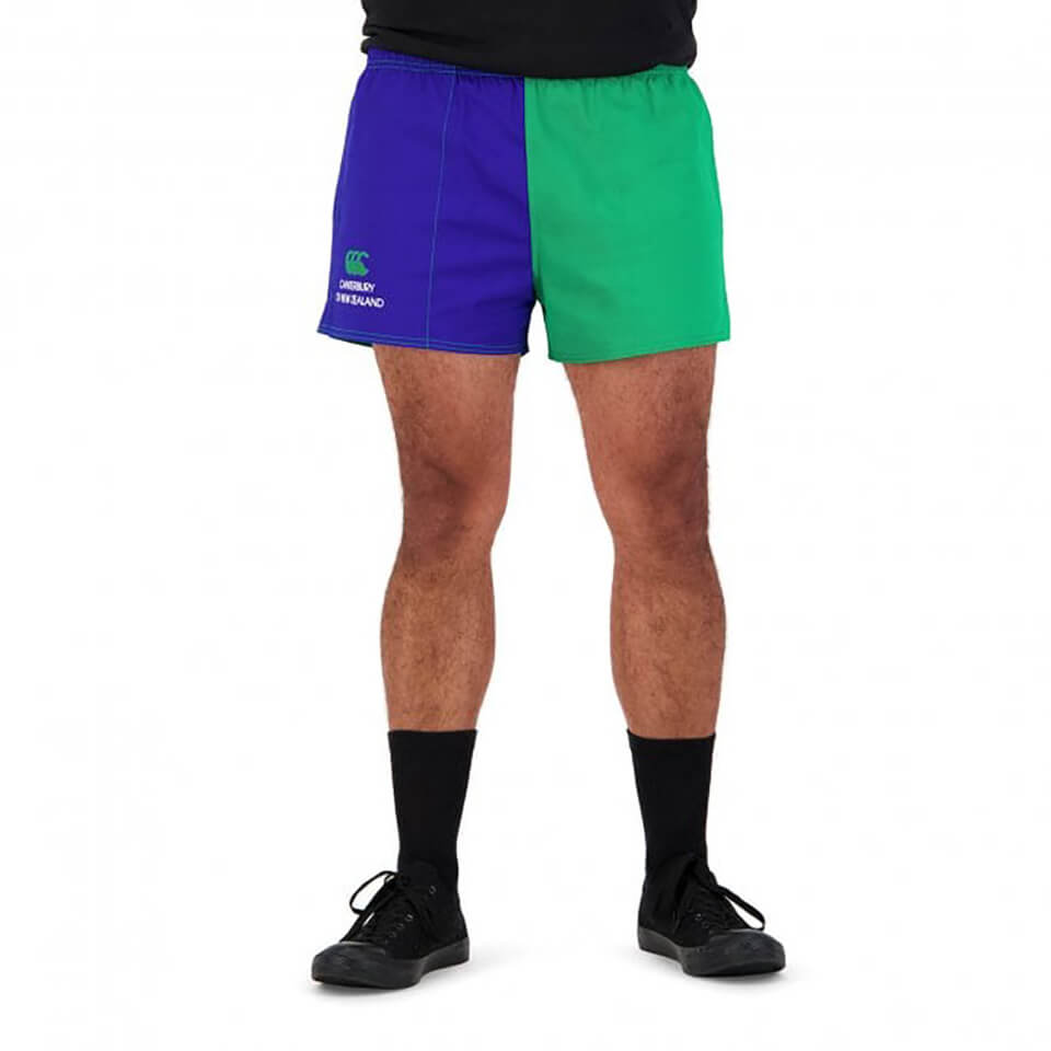 MENS OF NZ HARLEQUIN 3" SHORT - GREEN