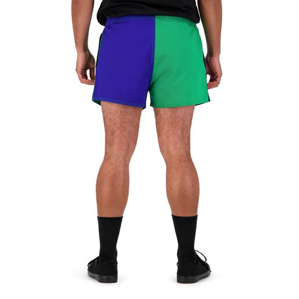 MENS OF NZ HARLEQUIN 3" SHORT - GREEN