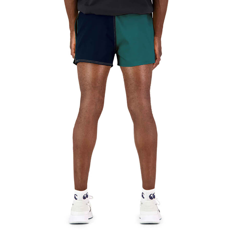 MENS OF NZ HARLEQUIN 3" SHORT - NAVY