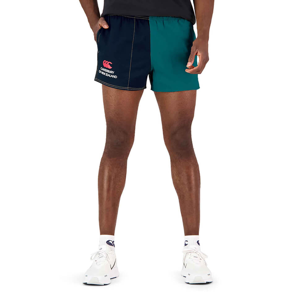 MENS OF NZ HARLEQUIN 3" SHORT - NAVY