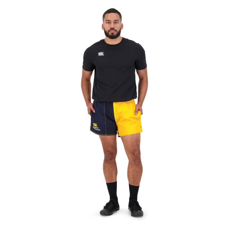 Mens of NZ Harlequin 3" Short in Yellow
