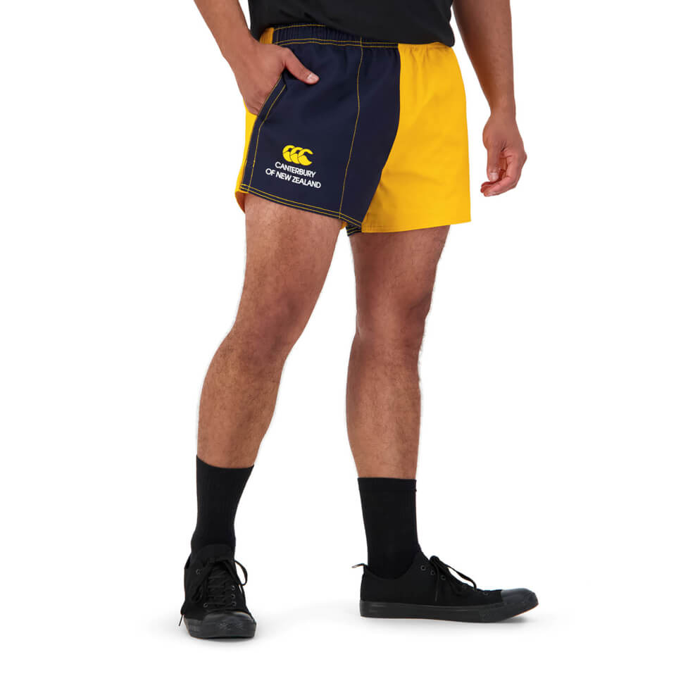 Mens of NZ Harlequin 3" Short in Yellow