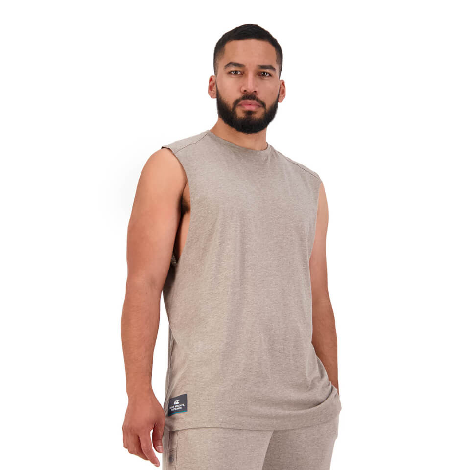 MENS REVOLT SINGLET - BEIGE