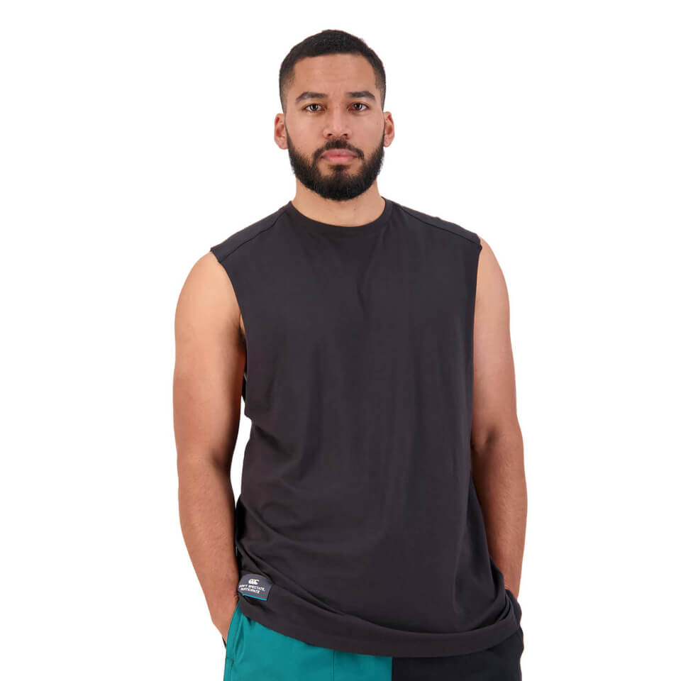 Mens Revolt Singlet in Black