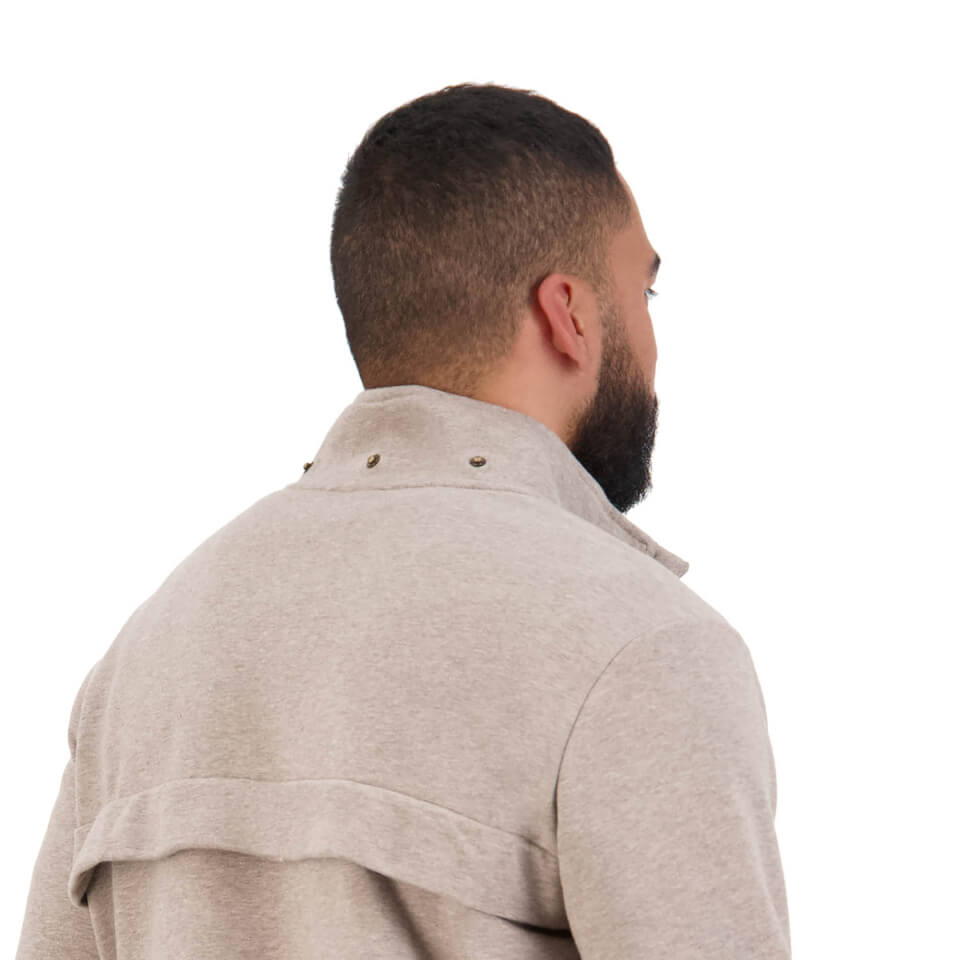 Mens Revolt Full Zip Hoodie in Beige