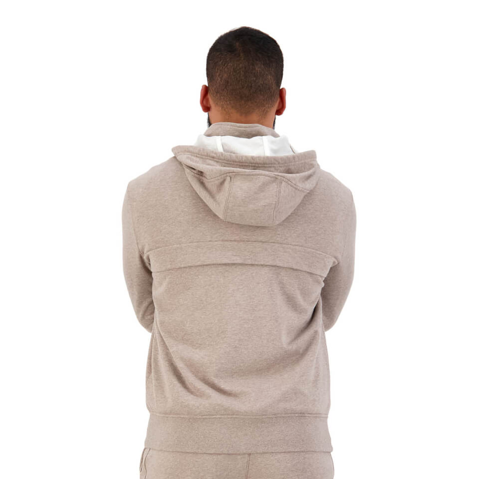 Mens Revolt Full Zip Hoodie in Beige