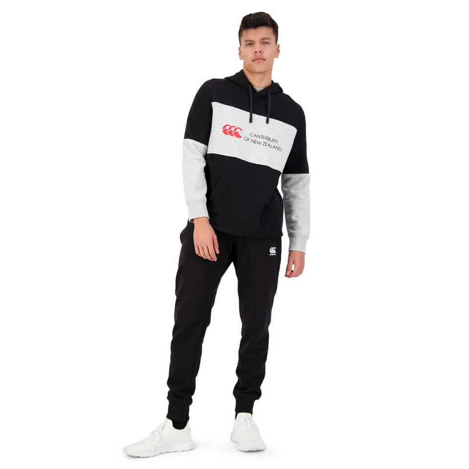 MENS OF NZ OVER HEAD HOODIE - BLACK