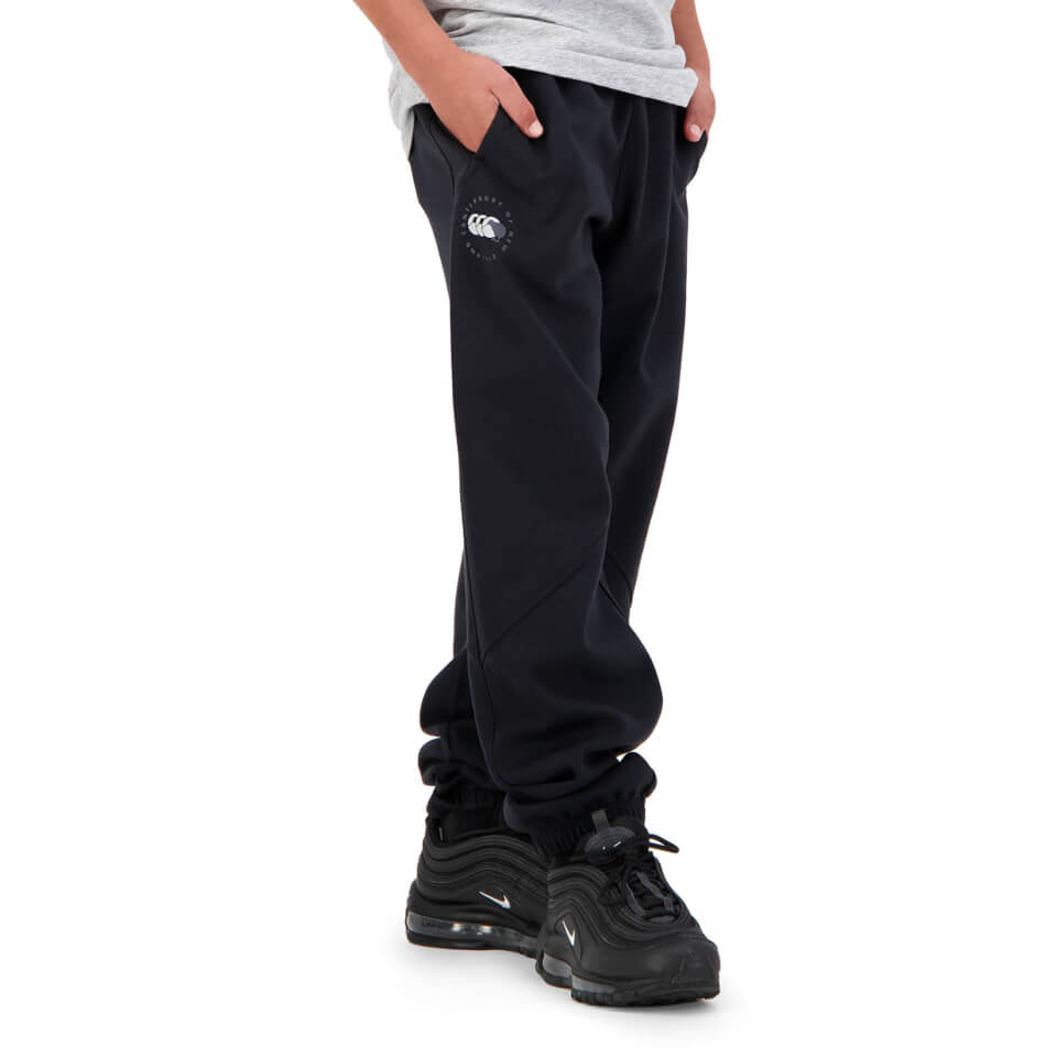 Kids Taper Leg Cuffed Pant in Black