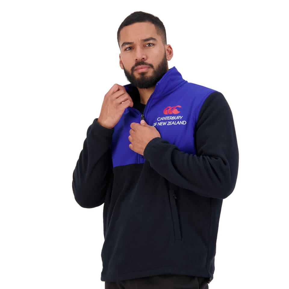 Mens of NZ 1/4 Zip Fleece in Black