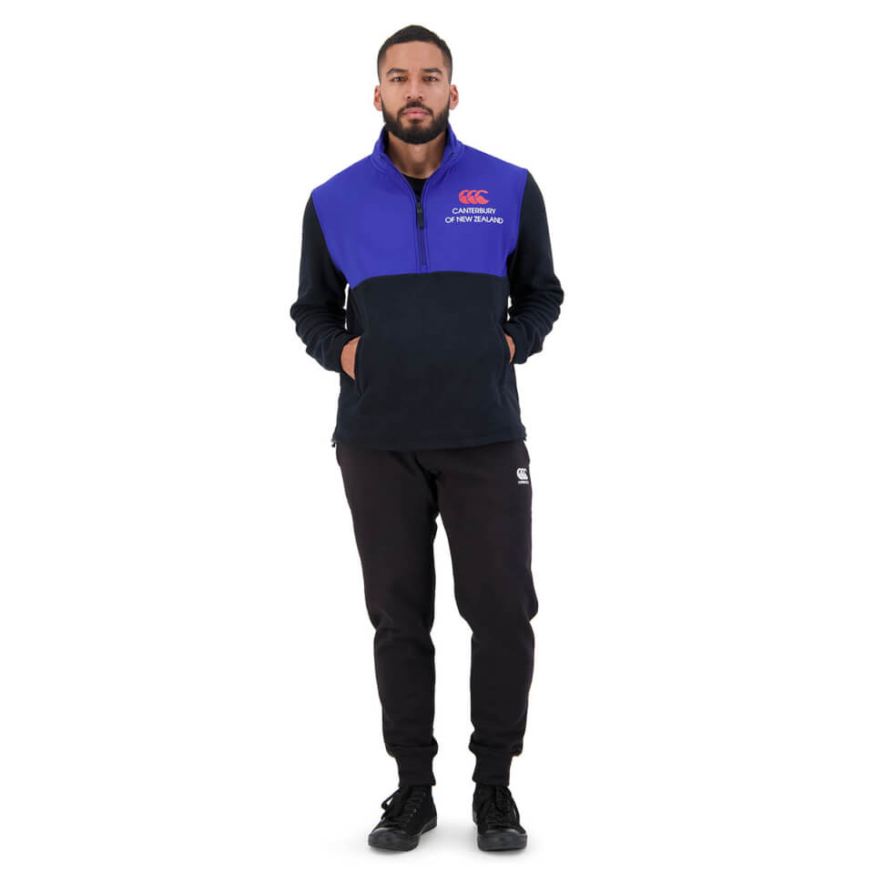 Mens of NZ 1/4 Zip Fleece in Black