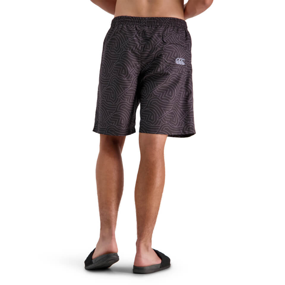 Mens Aop Awning Swim Short in Grey