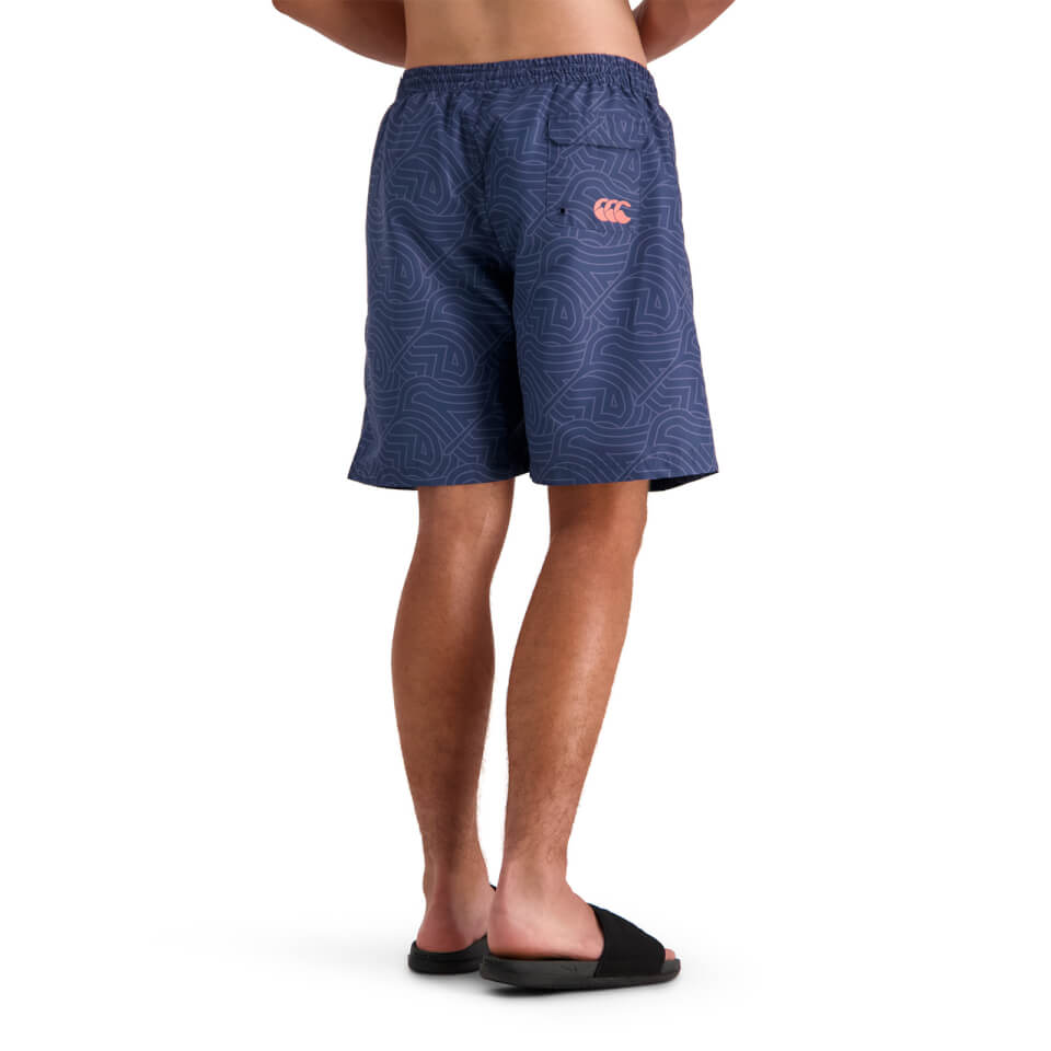 MENS AOP AWNING SWIM SHORT - NAVY