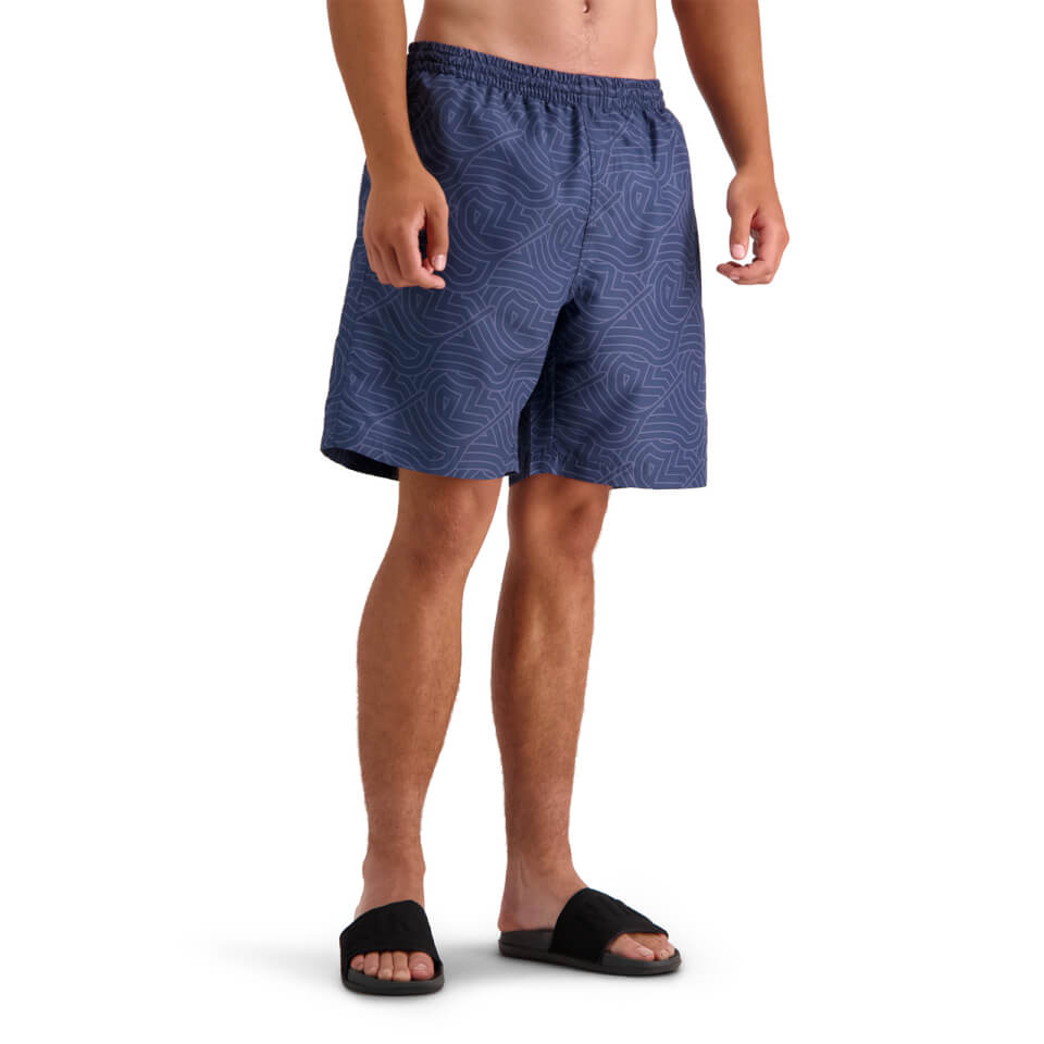MENS AOP AWNING SWIM SHORT - NAVY