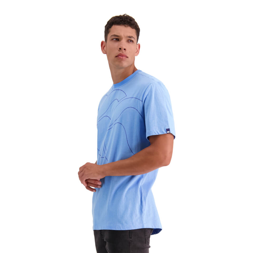 MENS FUNDAMENTALS MICRO STRIPE T-SHIRT - BLUE