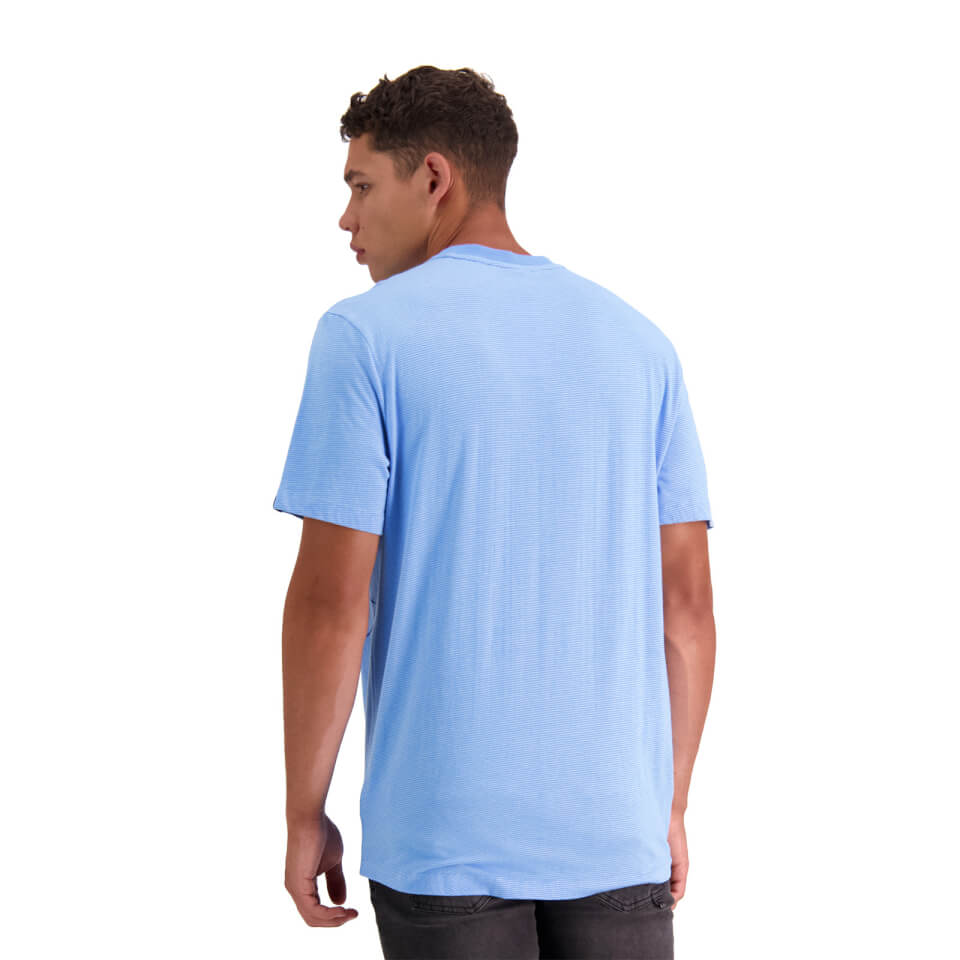 MENS FUNDAMENTALS MICRO STRIPE T-SHIRT - BLUE