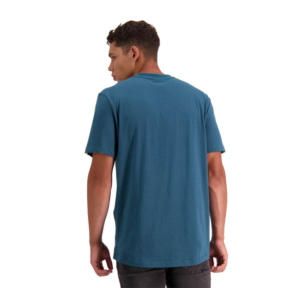 MENS FUNDAMENTALS MICRO STRIPE SHORT SLEEVE T-SHIRT - GREEN