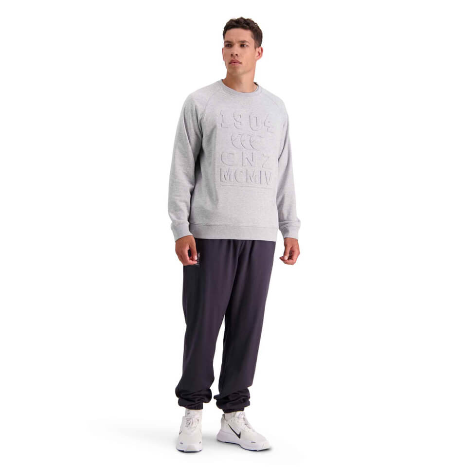 CANTERBURY Men's OF NZ EMBOSS CREW NECK SWEATER - GREY