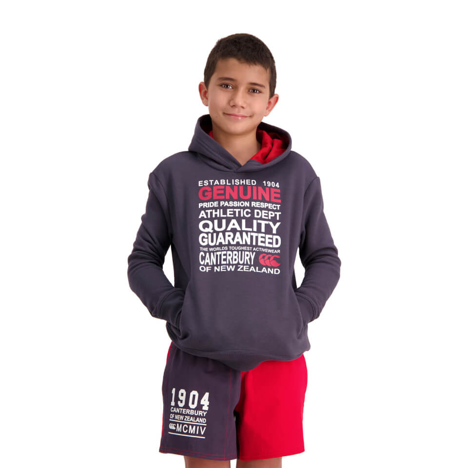 KIDS OF NZ CREED OVER HEAD HOODIE - GREY