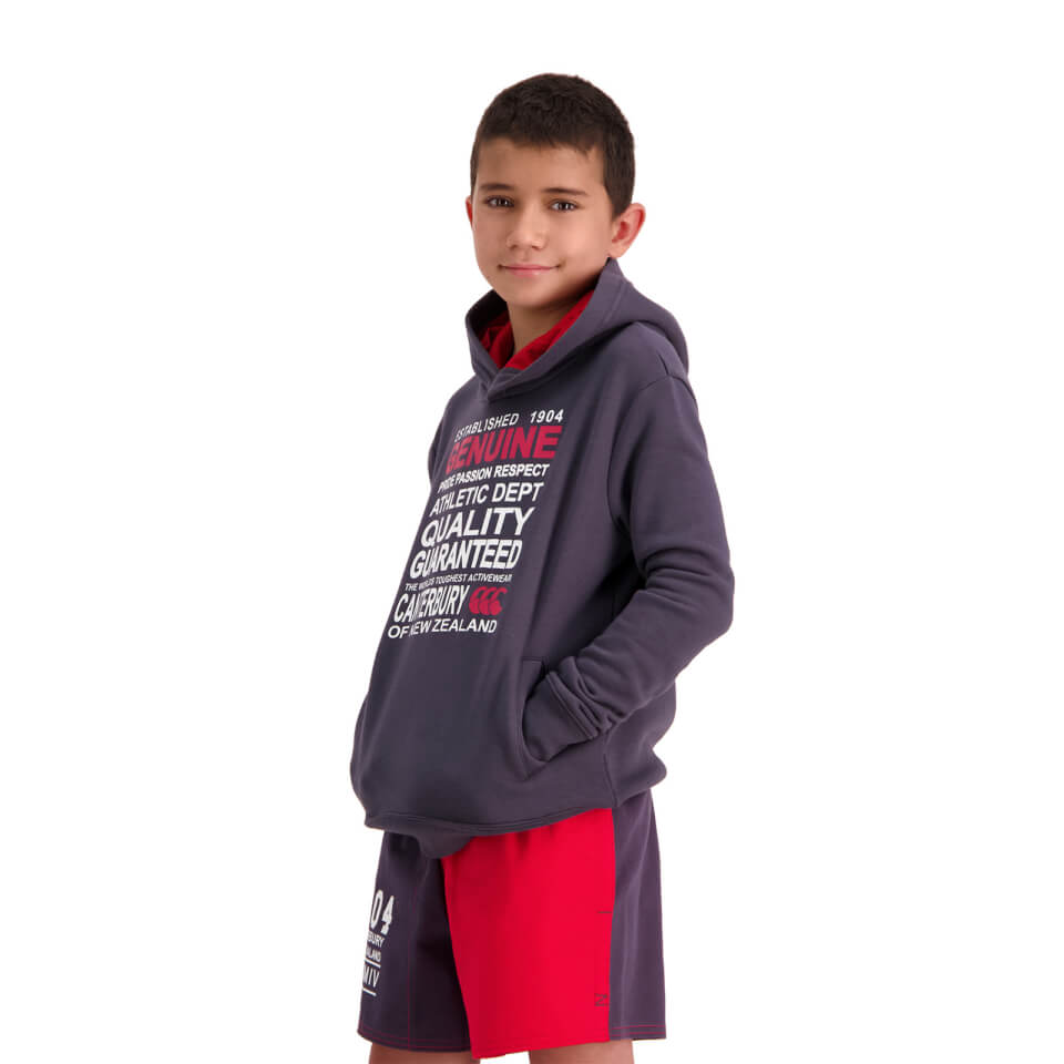 KIDS OF NZ CREED OVER HEAD HOODIE - GREY