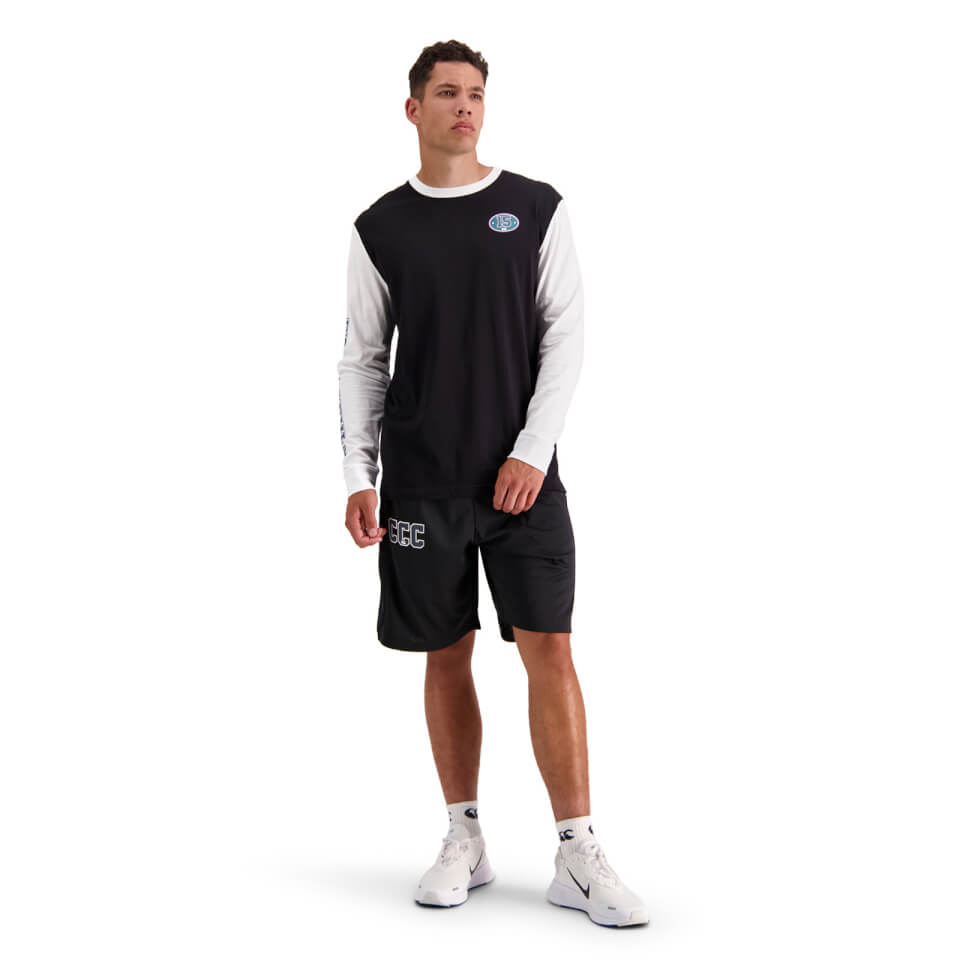 Mens Pitch 15" Long Sleeve T-Shirt in Black