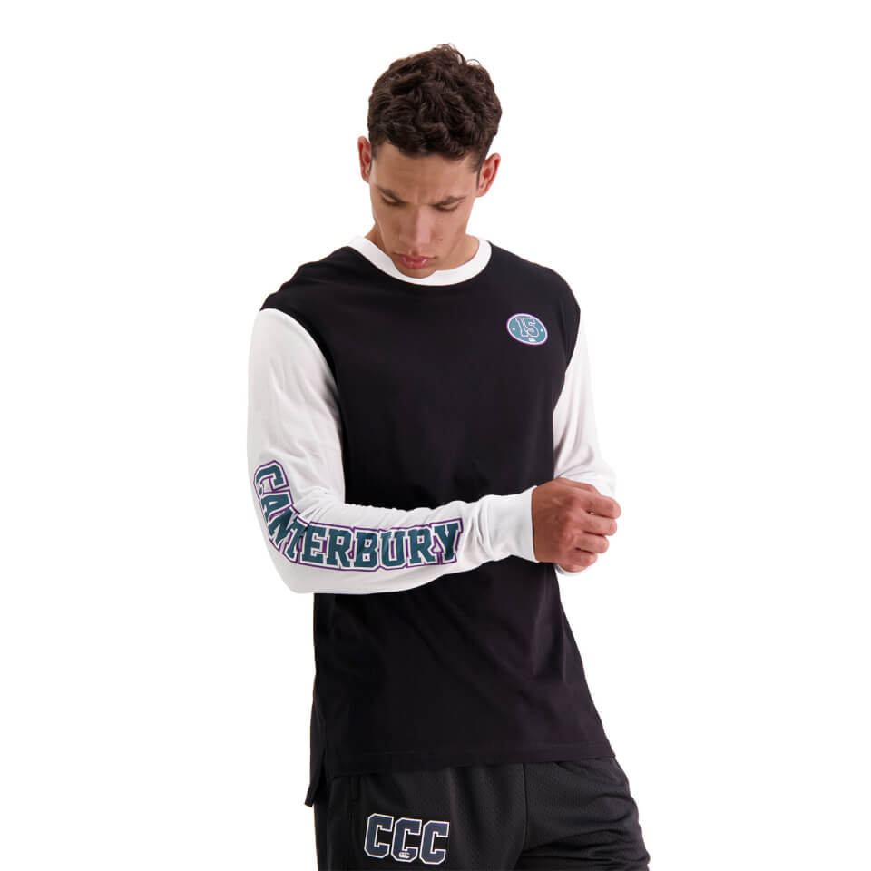 Mens Pitch 15" Long Sleeve T-Shirt in Black
