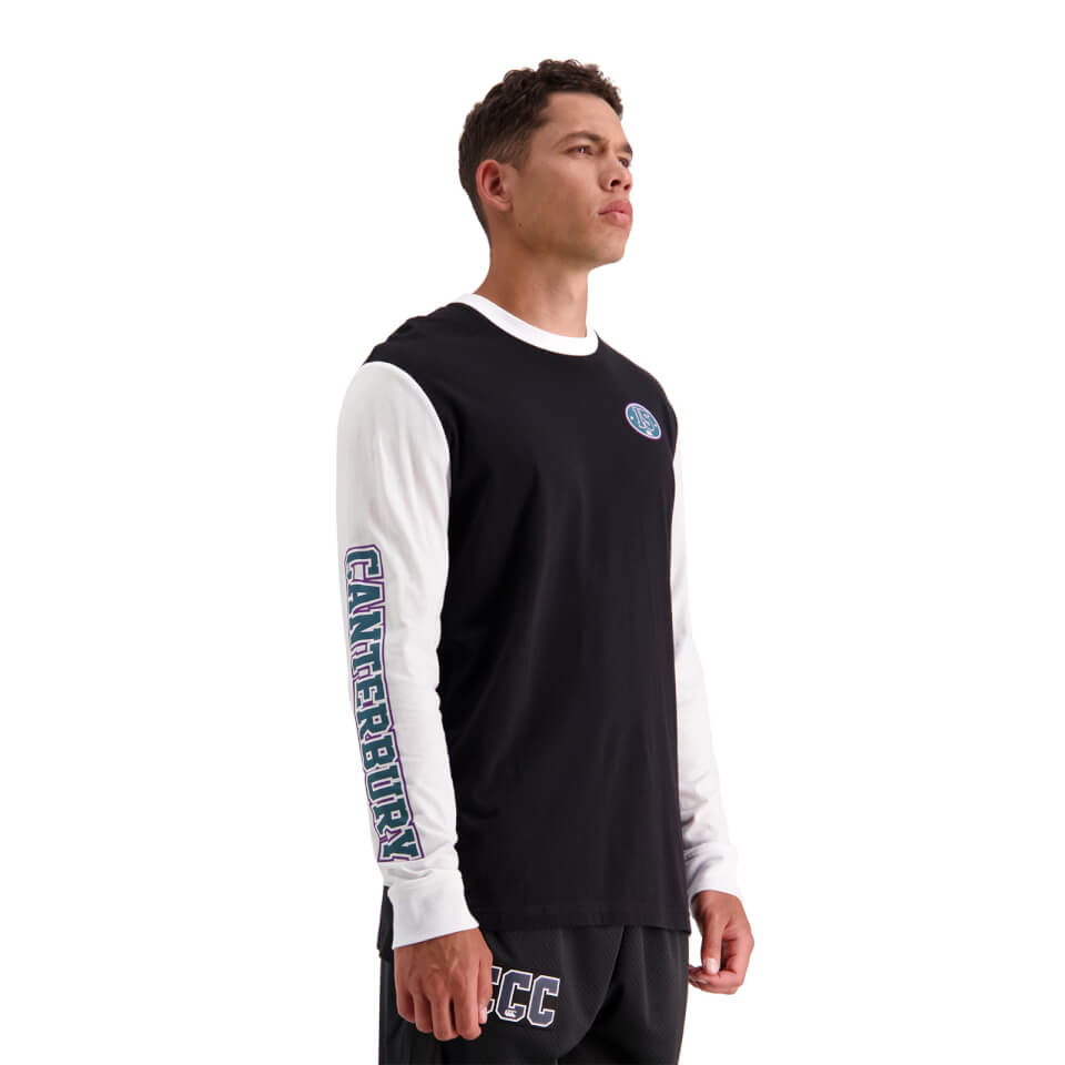 Mens Pitch 15" Long Sleeve T-Shirt in Black