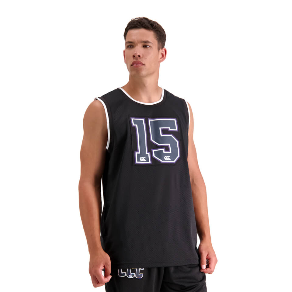 Mens Pitch 15" Singlet in Black