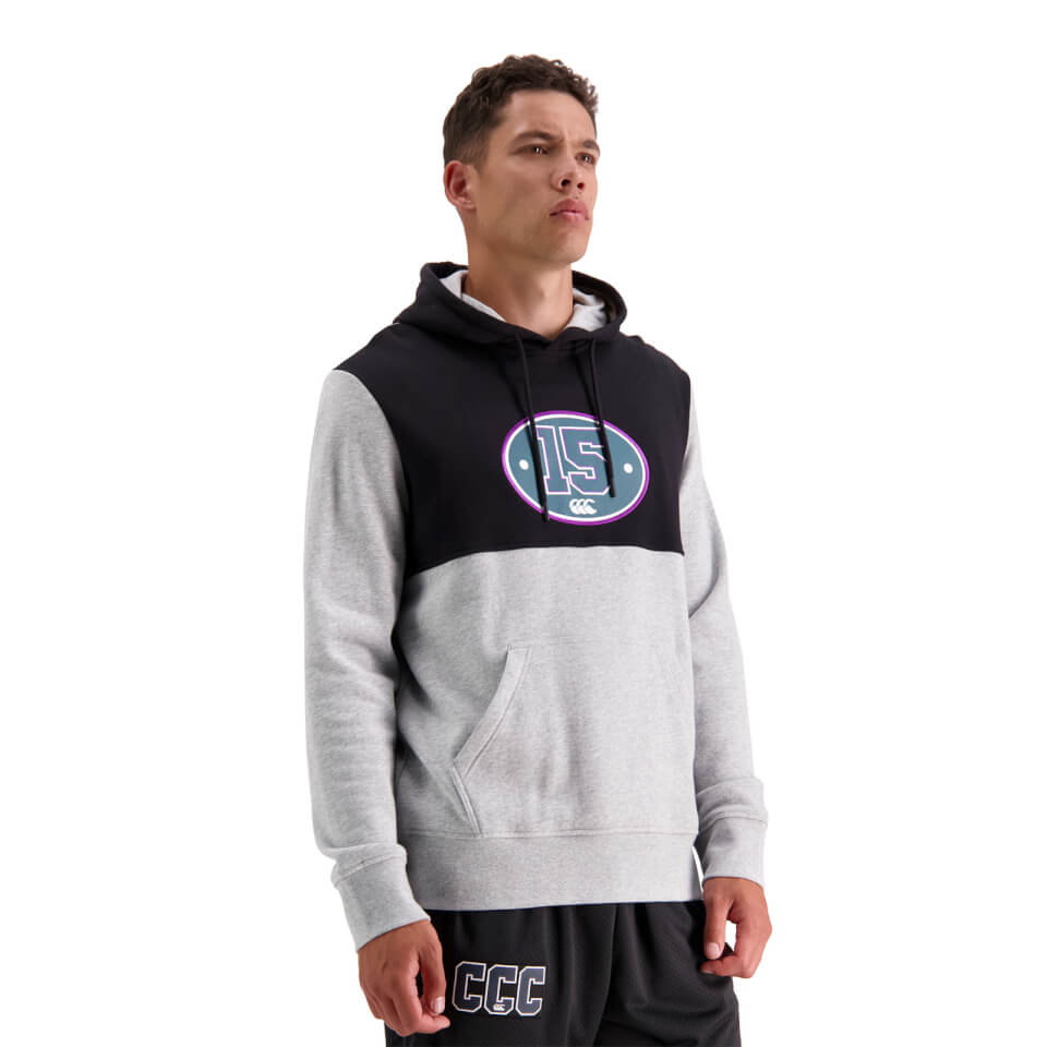 Mens Pitch 15" Over Head Hoodie in Grey