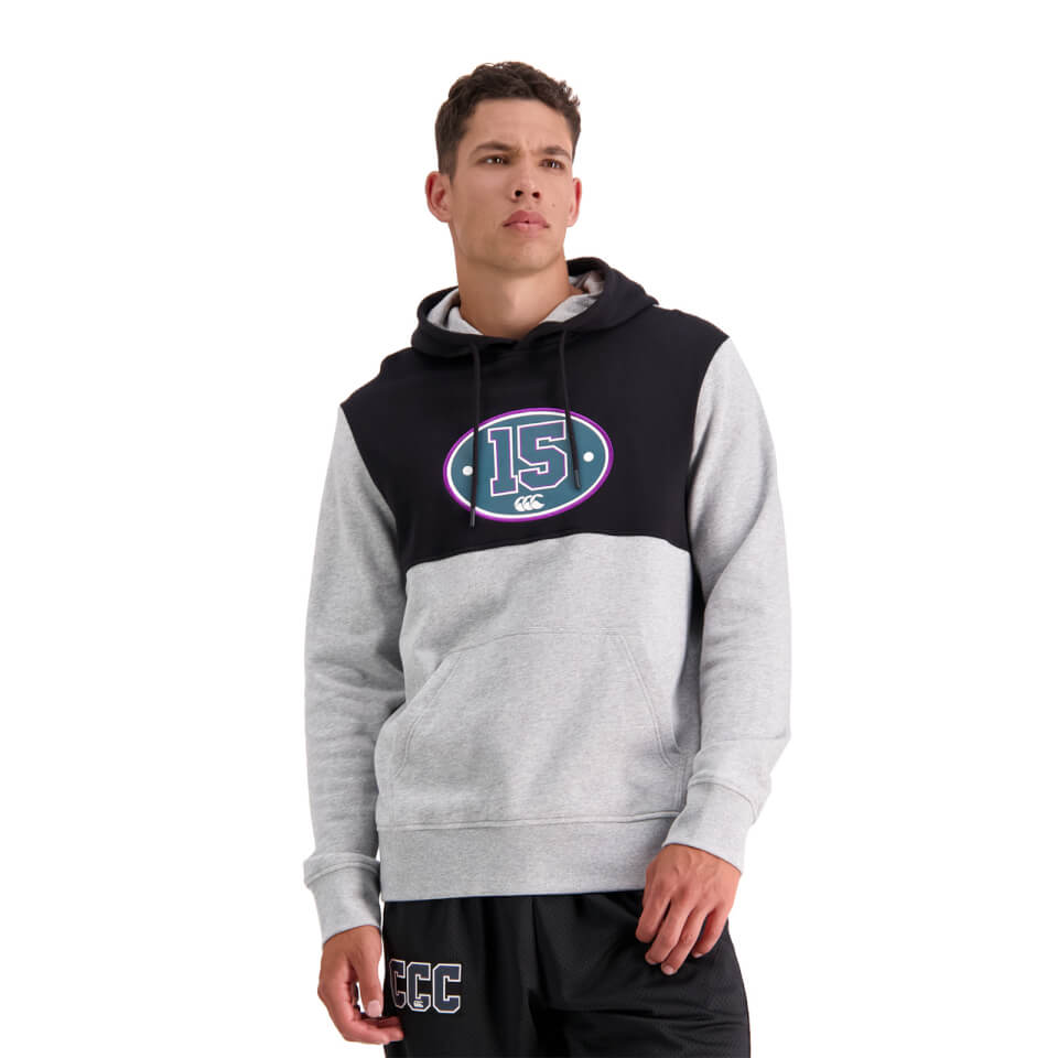 Mens Pitch 15" Over Head Hoodie in Grey