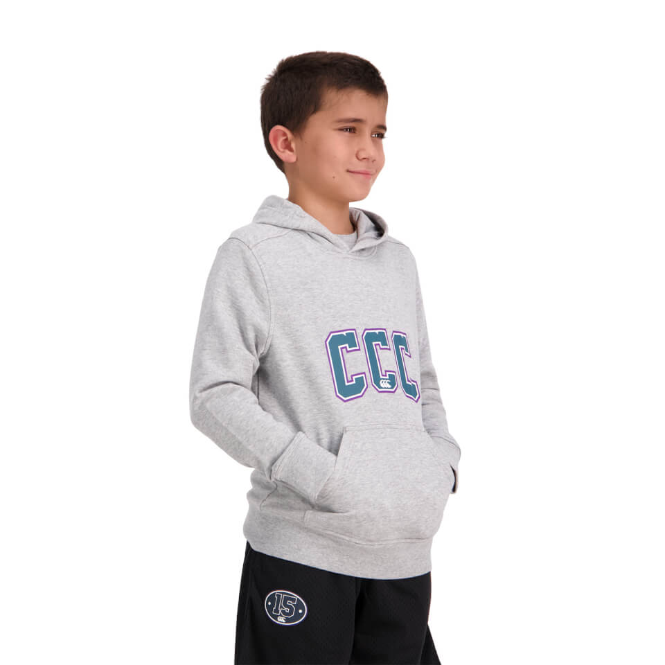 KIDS PITCH 15" OVER HEAD HOODIE - GREY