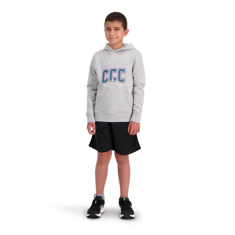 KIDS PITCH 15" OVER HEAD HOODIE - GREY