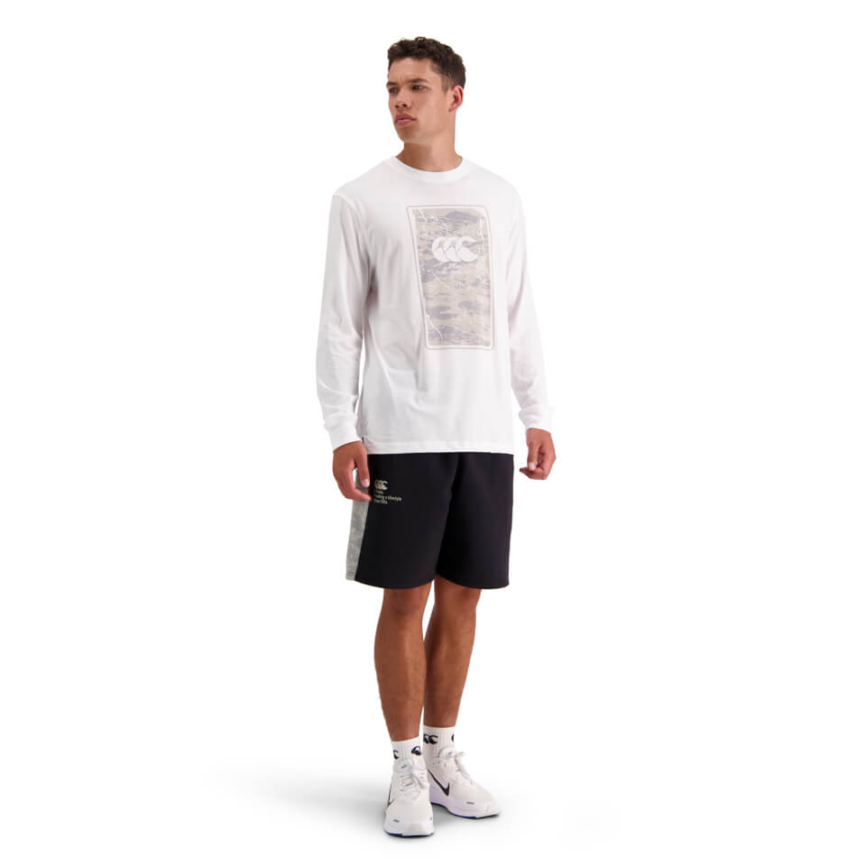 Mens Militia Long Sleeve T-Shirt in White