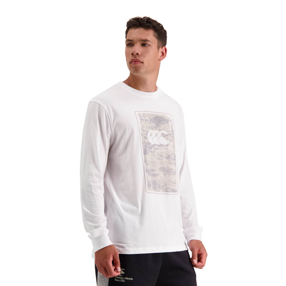 Mens Militia Long Sleeve T-Shirt in White