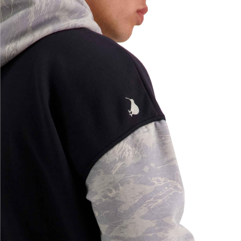 Men's Militia Over Head Hoodie in Jet Black