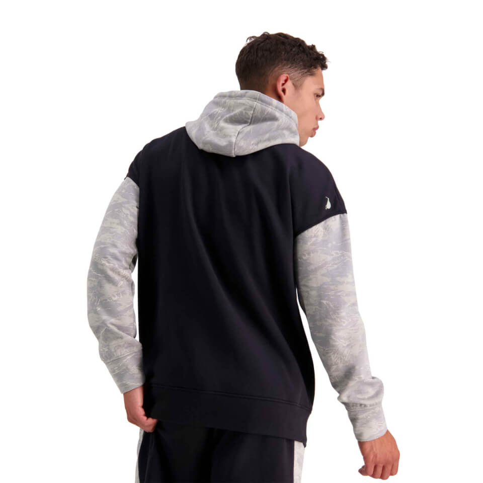 Men's Militia Over Head Hoodie in Jet Black