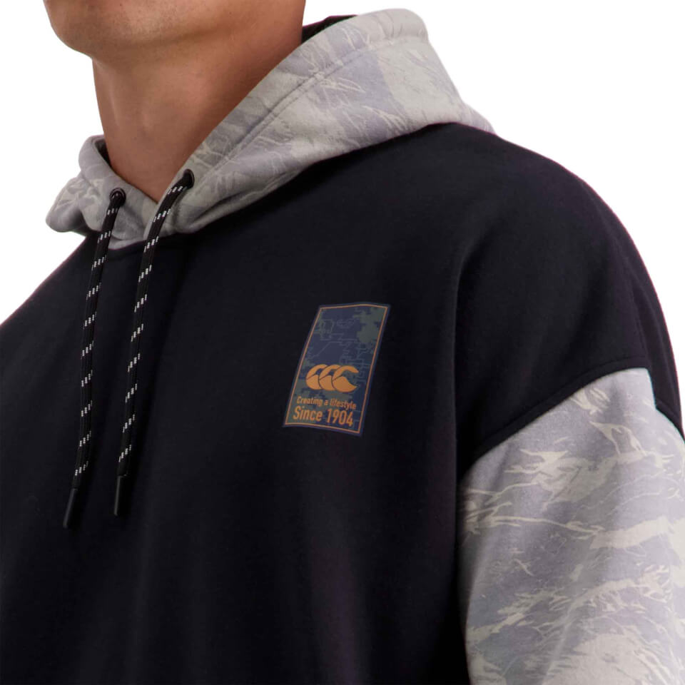 Men's Militia Over Head Hoodie in Jet Black