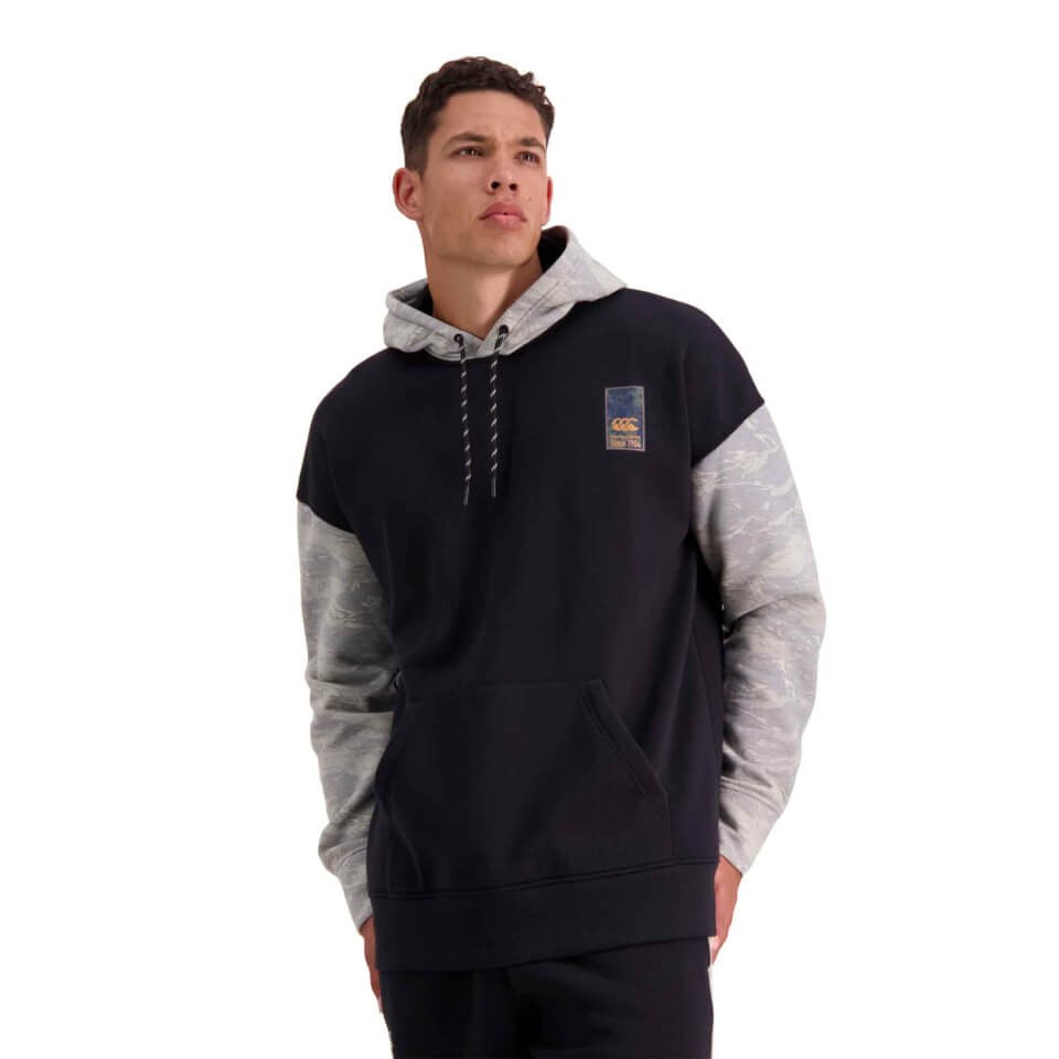 Men's Militia Over Head Hoodie in Jet Black
