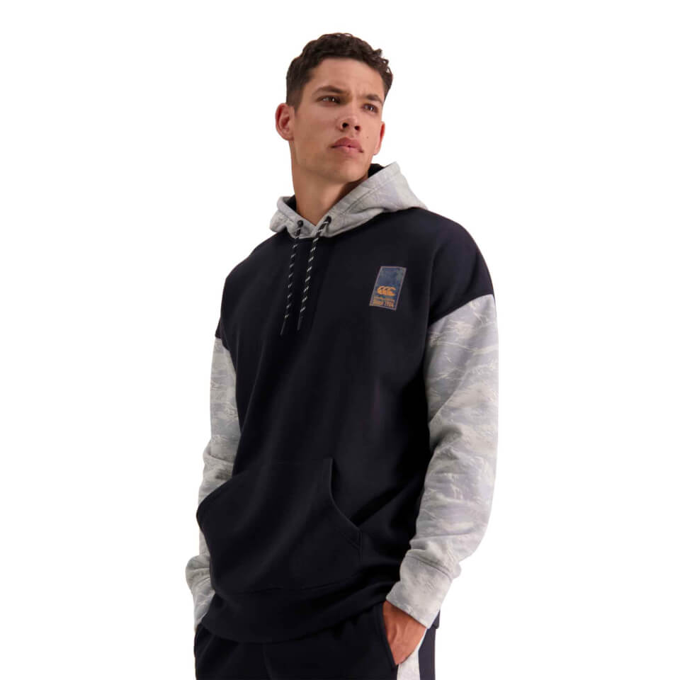 Men's Militia Over Head Hoodie in Jet Black