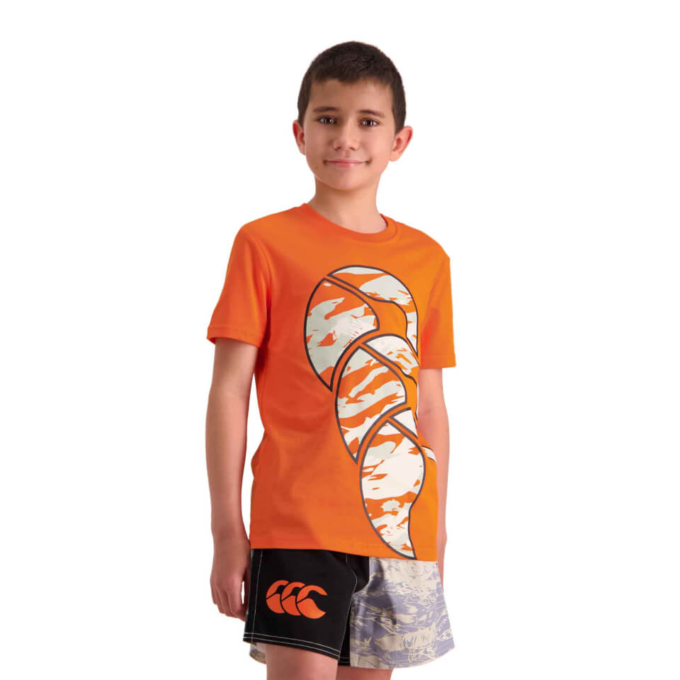 Kids Militia Short Sleeve T-Shirt in Orange