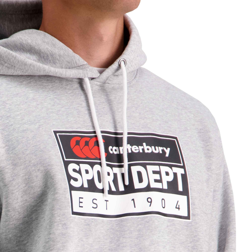 Mens Over Head Hooded Sweatshirt in Grey